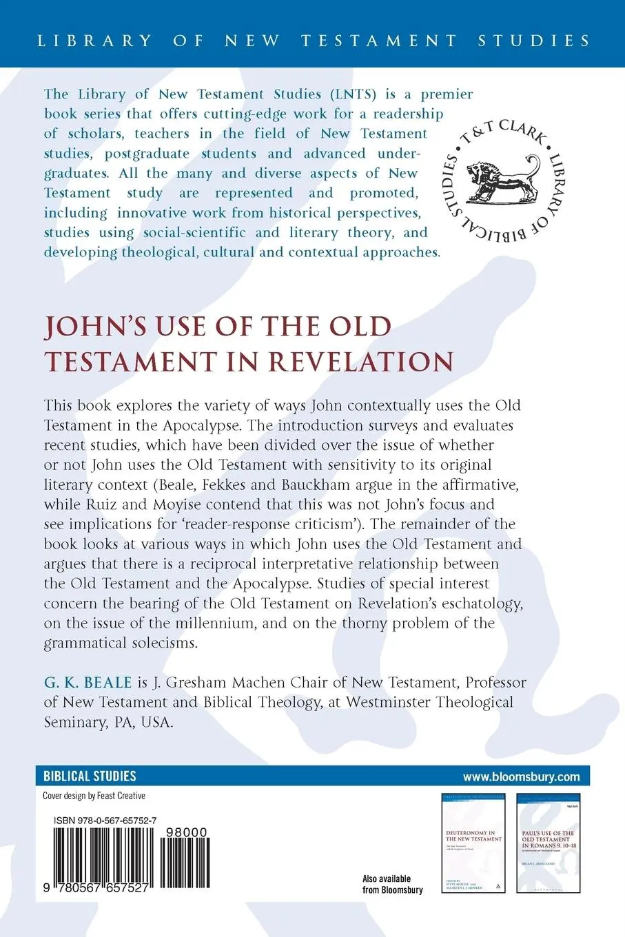 Rückseite: 9780567657527 | John's Use of the Old Testament in Revelation | Gregory K Beale | Buch