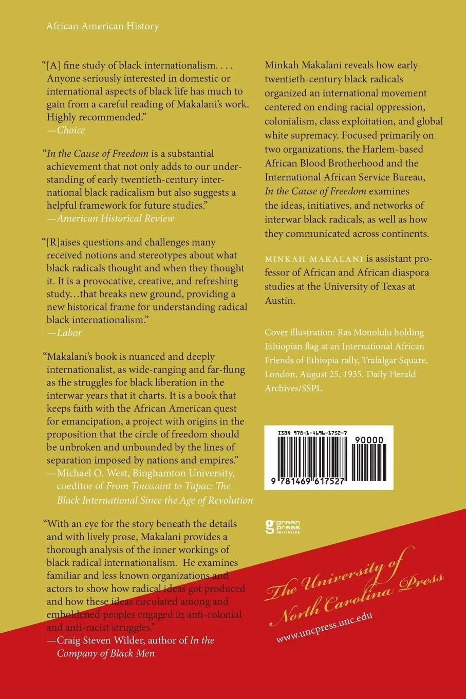 Rückseite: 9781469617527 | In the Cause of Freedom | Minkah Makalani | Taschenbuch | Englisch