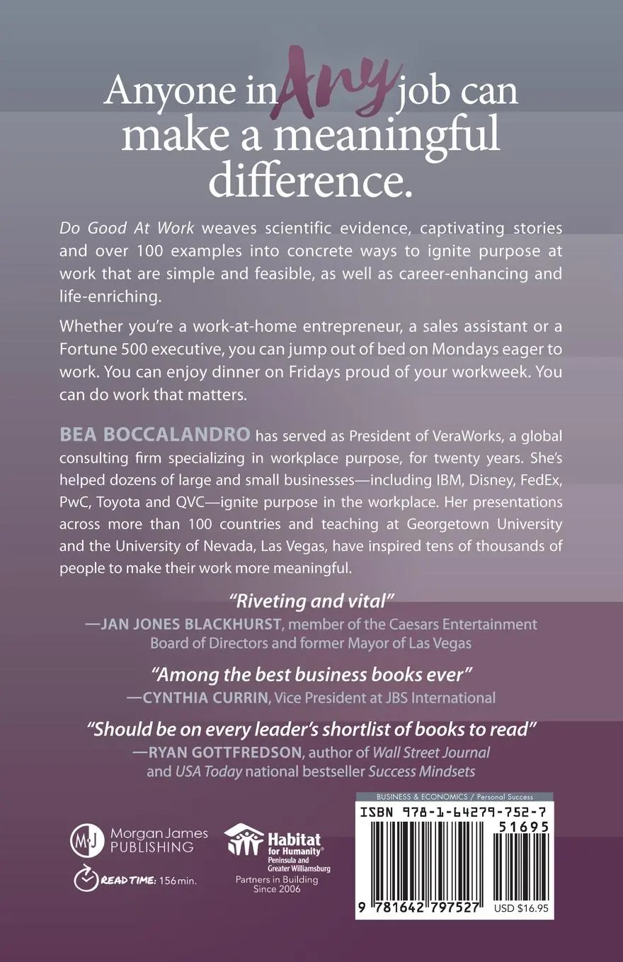 Rückseite: 9781642797527 | Do Good At Work | Bea Boccalandro | Taschenbuch | Paperback | Englisch