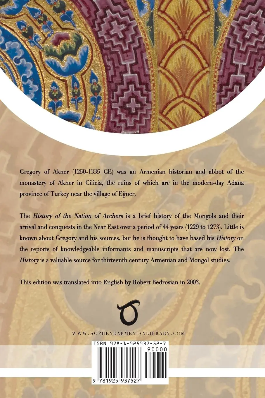 Rückseite: 9781925937527 | The History of the Nation of Archers | Grigor Aknerts'i | Taschenbuch