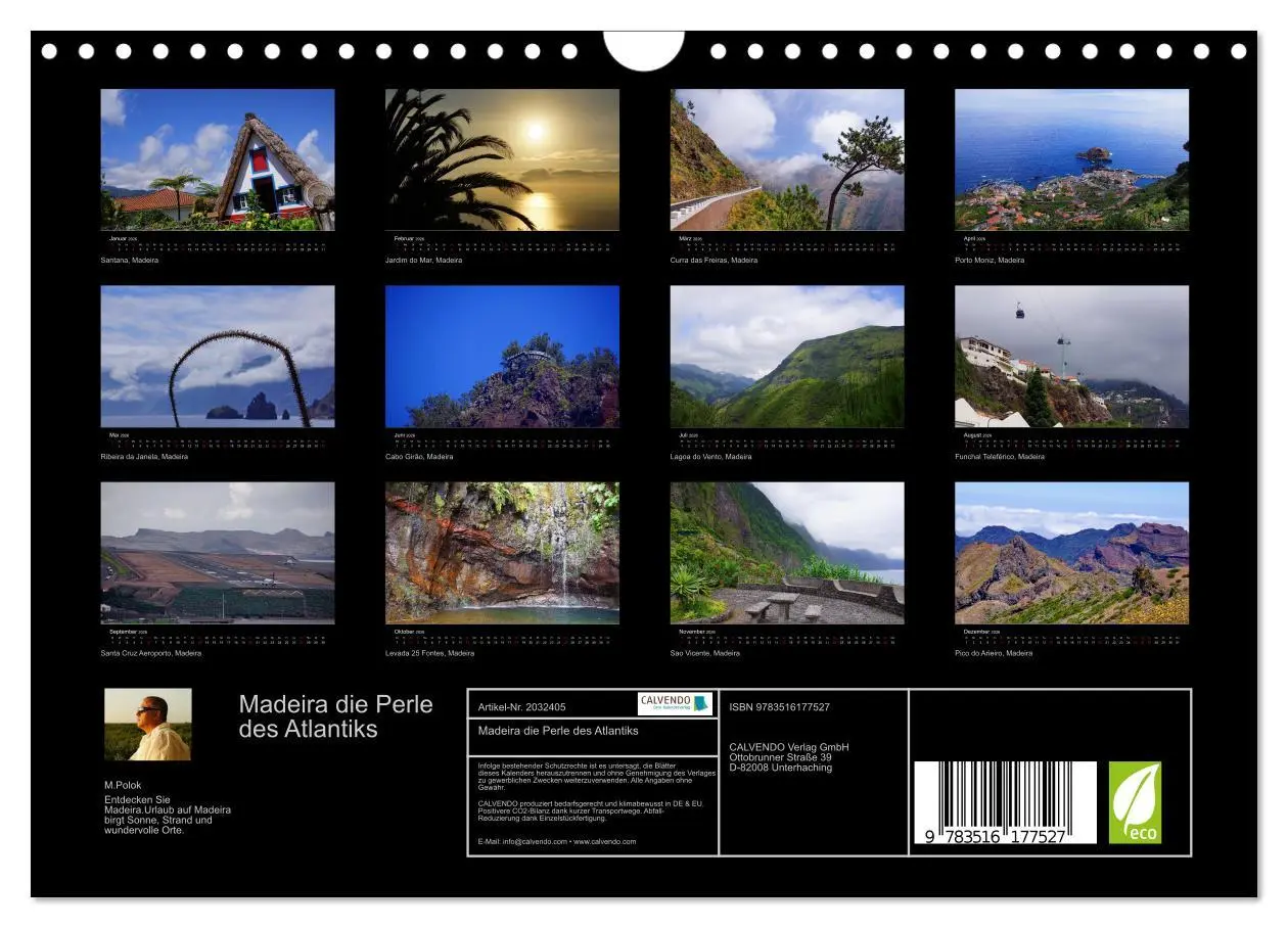 Bild: 9783516177527 | Madeira die Perle des Atlantiks (Wandkalender 2026 DIN A4 quer),...