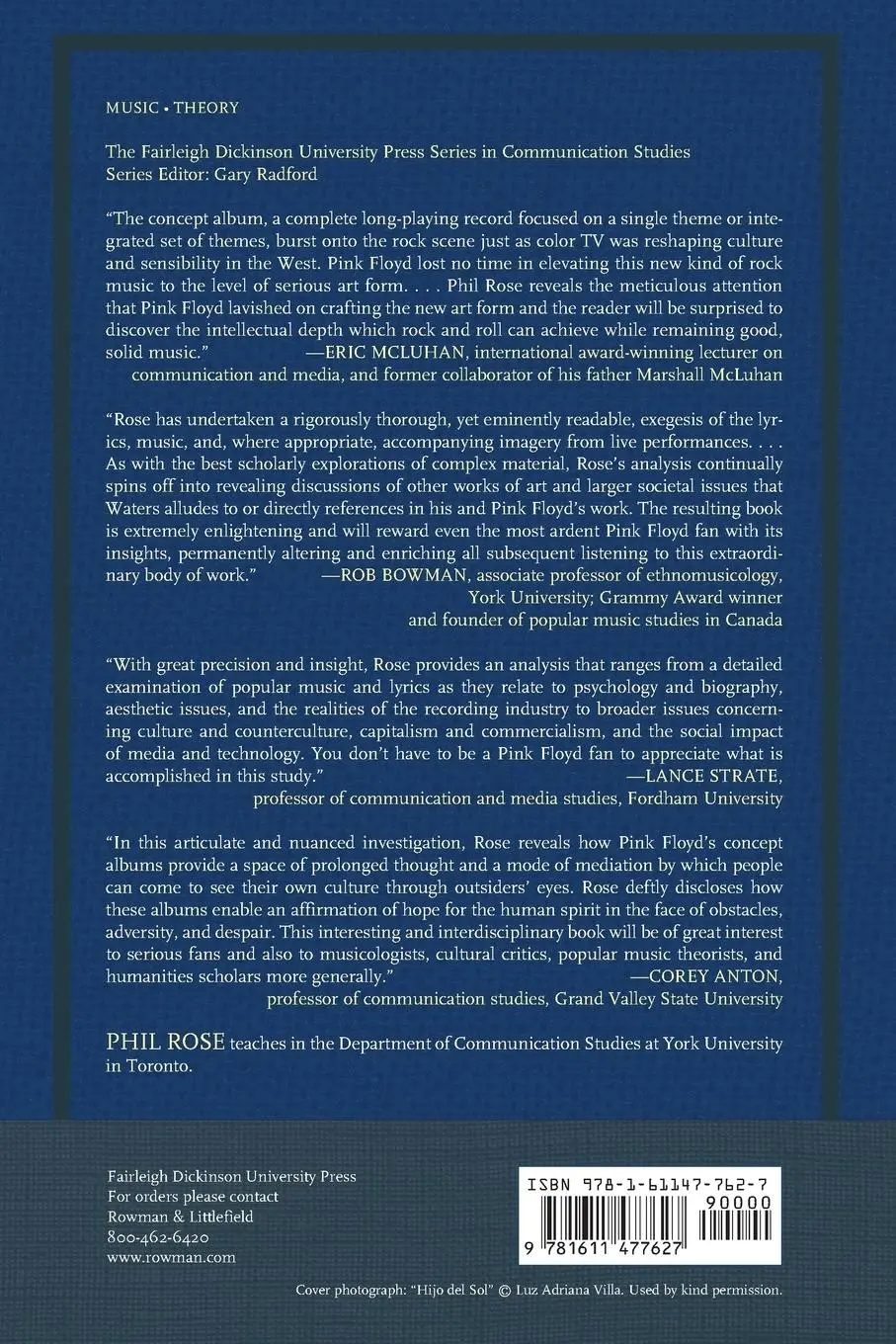 Rückseite: 9781611477627 | Roger Waters and Pink Floyd | The Concept Albums | Phil Rose | Buch