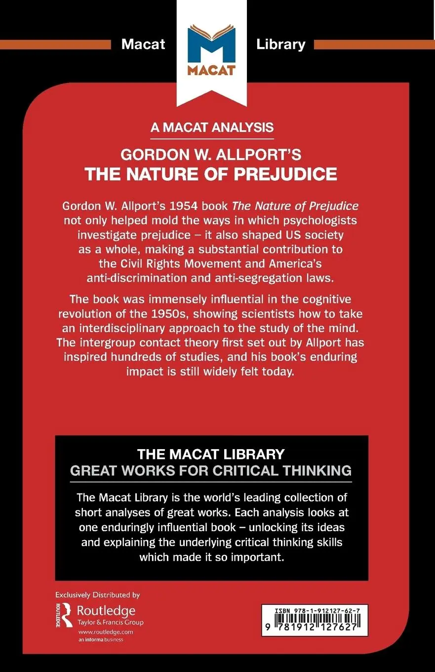Rückseite: 9781912127627 | An Analysis of Gordon W. Allport's The Nature of Prejudice | O'Connor