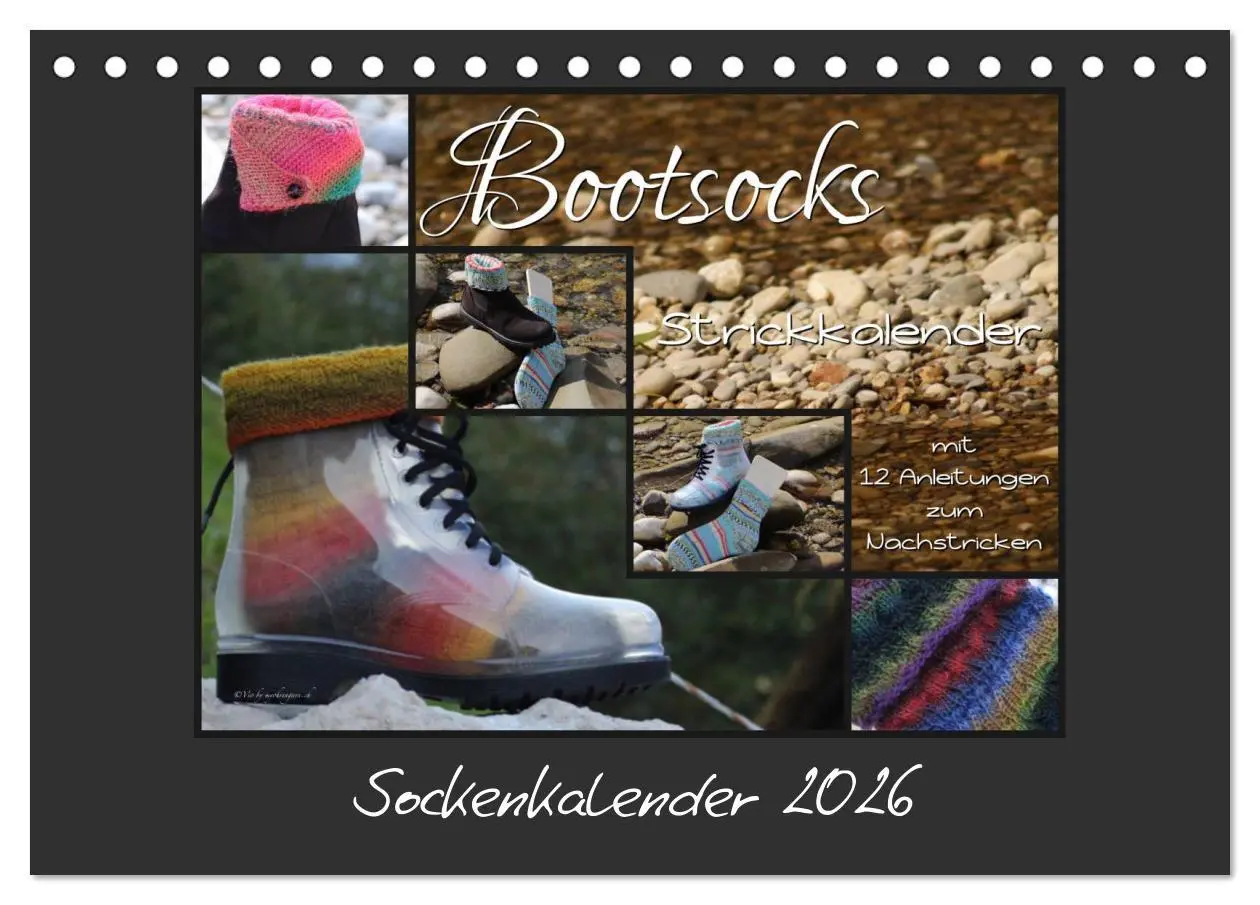 Cover: 9783516097627 | Sockenkalender Bootsocks 2026 (Tischkalender 2026 DIN A5 quer),...