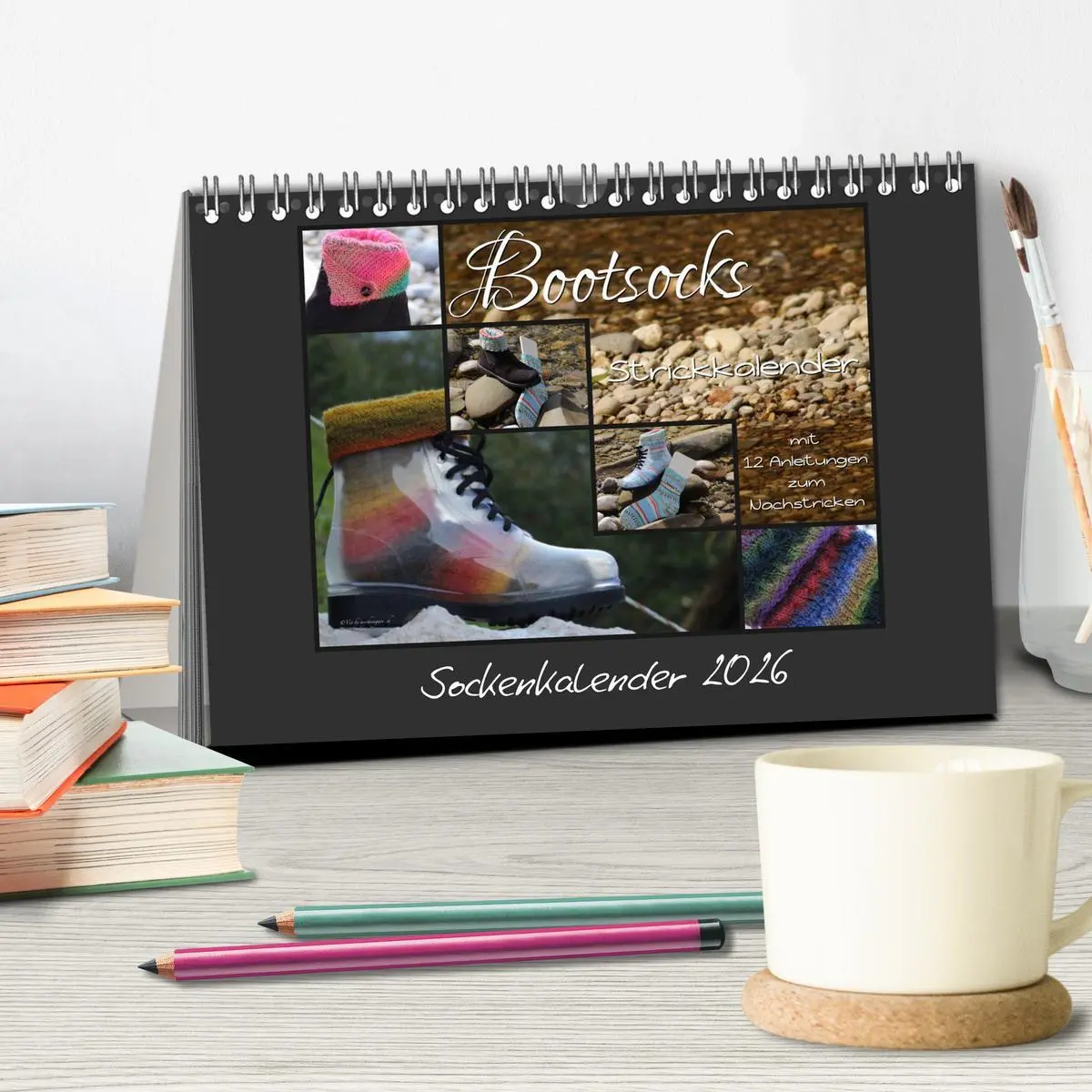 Bild: 9783516097627 | Sockenkalender Bootsocks 2026 (Tischkalender 2026 DIN A5 quer),...
