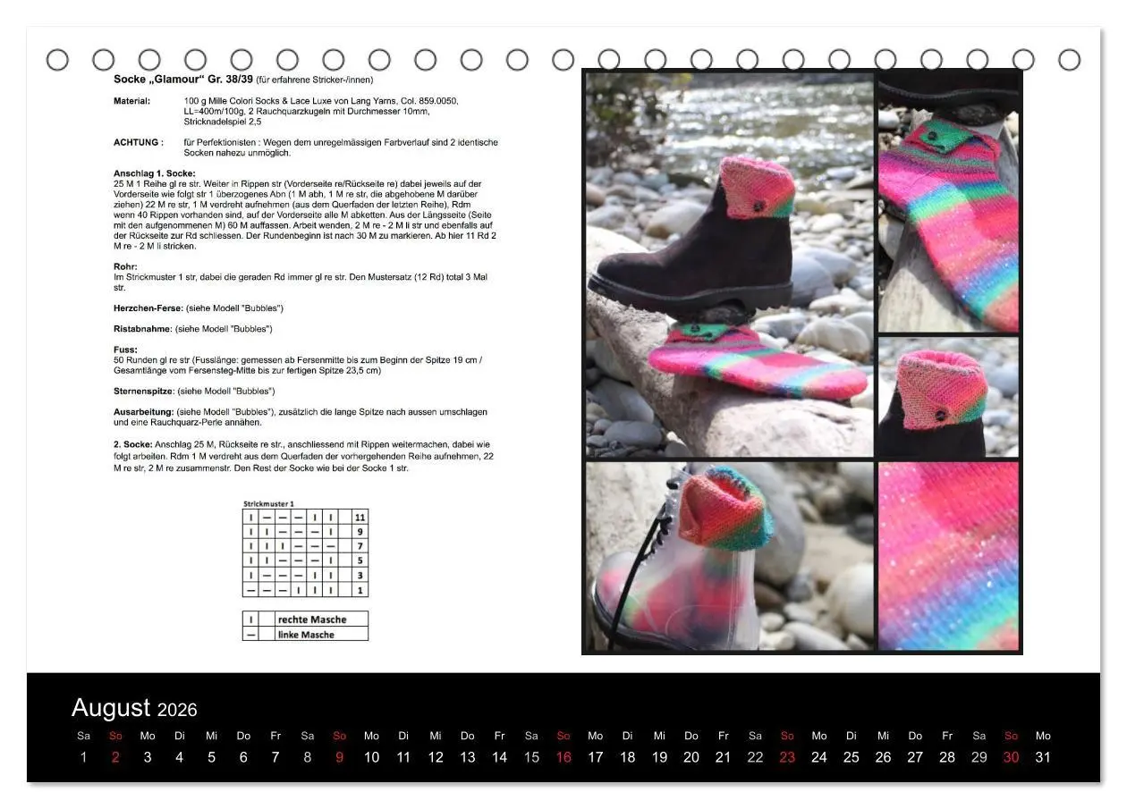 Bild: 9783516097627 | Sockenkalender Bootsocks 2026 (Tischkalender 2026 DIN A5 quer),...