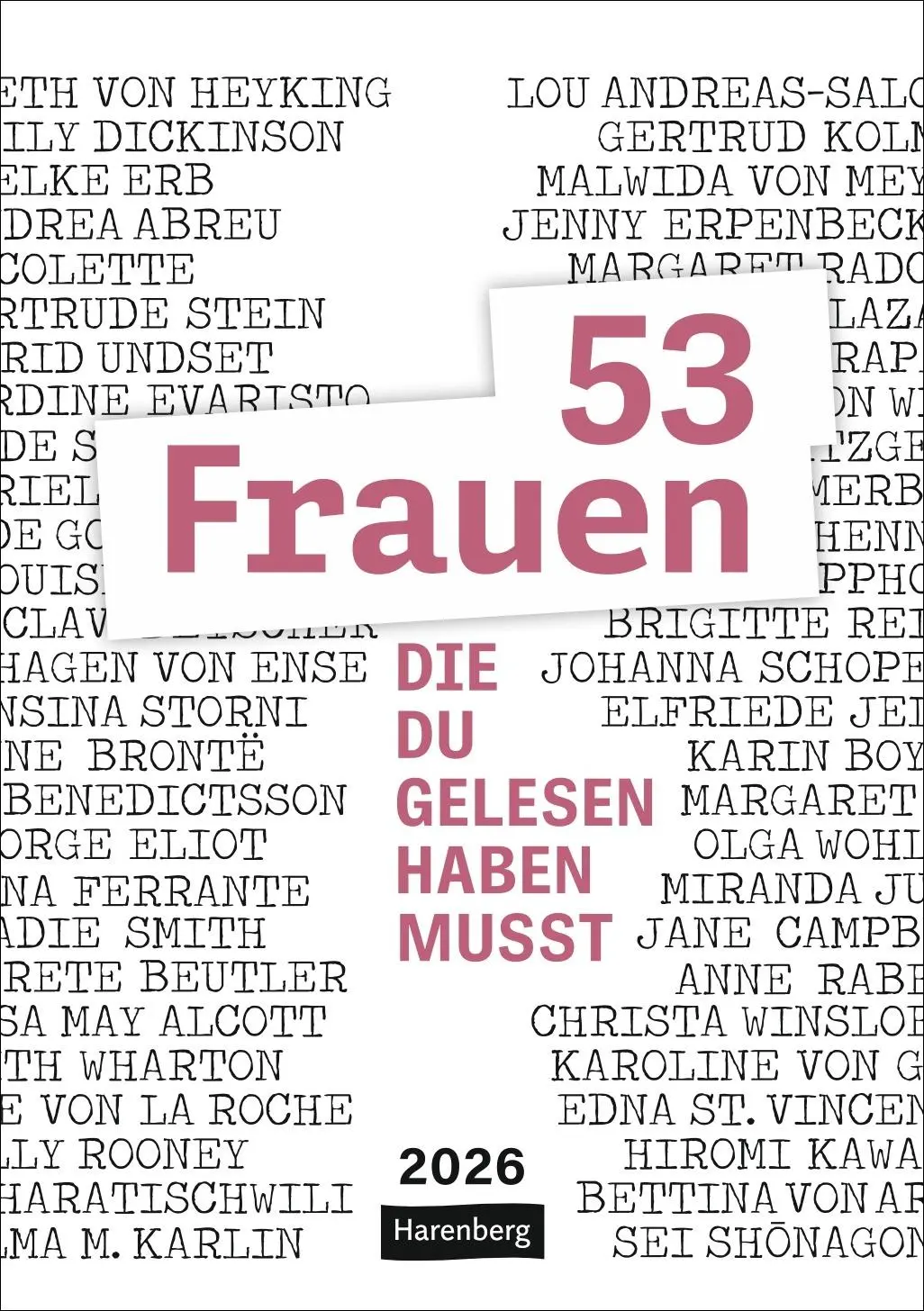 Cover: 9783840037627 | 53 Frauen, die du gelesen haben musst Wochen-Kulturkalender 2026