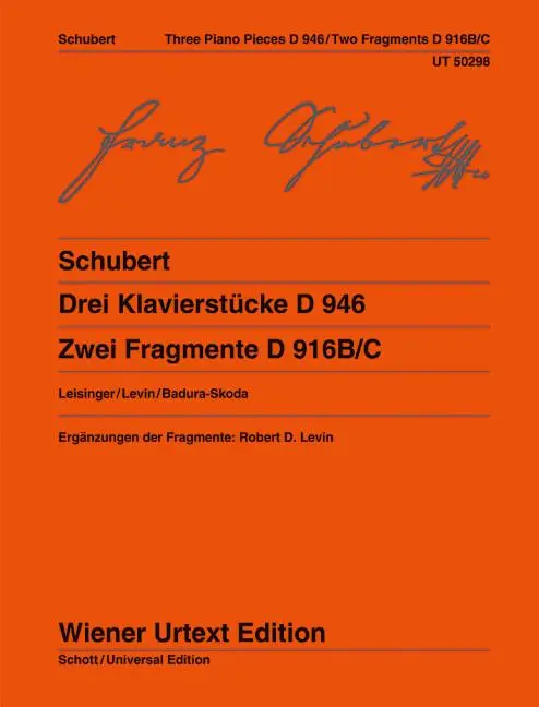 Cover: 9783850557627 | Drei Klavierstücke D 946 und Zwei Fragmente D 916B/C | Leisinger