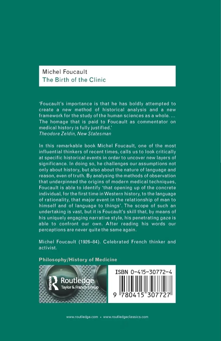 Rückseite: 9780415307727 | The Birth of the Clinic | Michel Foucault | Taschenbuch | Englisch