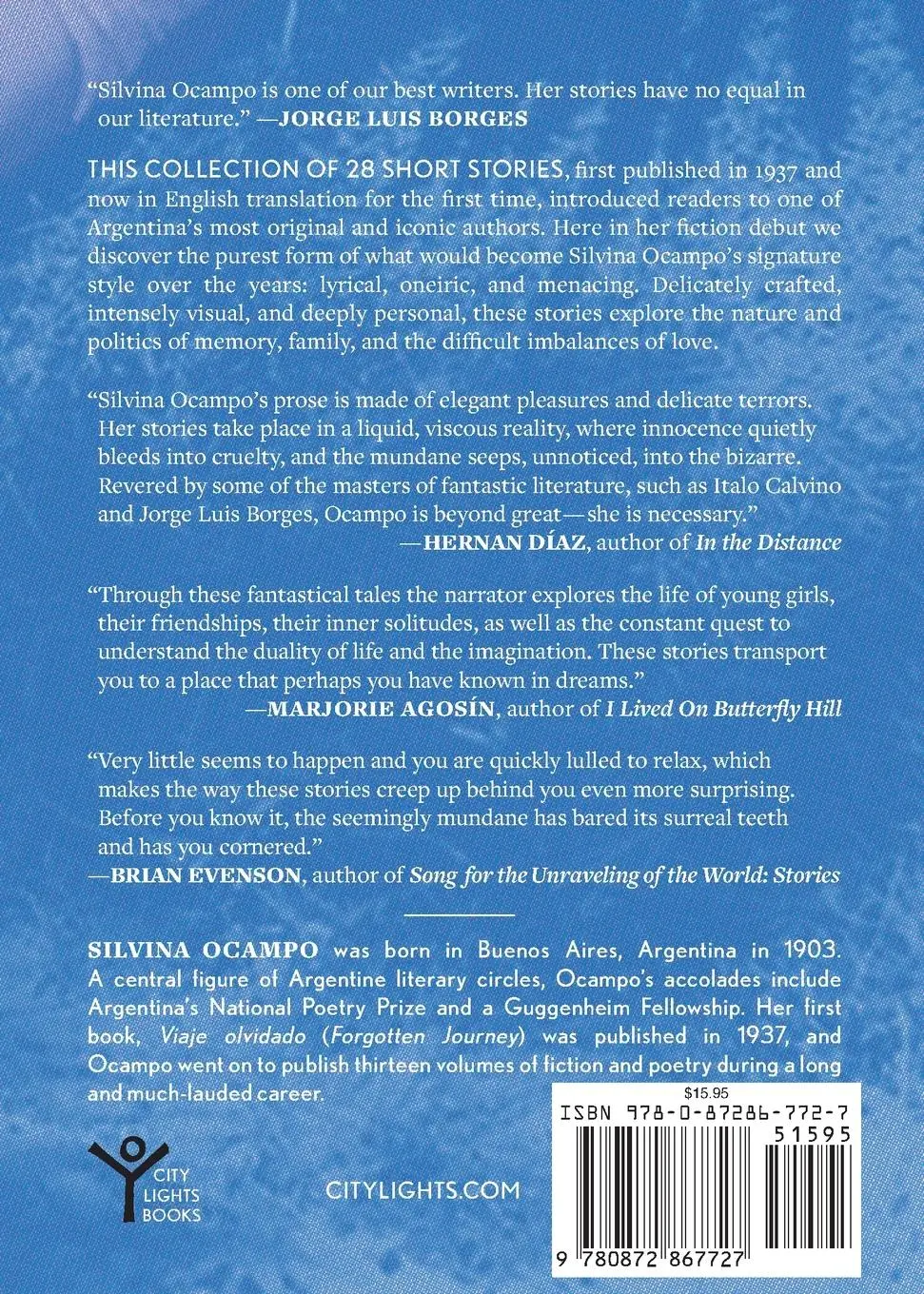 Rückseite: 9780872867727 | Forgotten Journey | Silvina Ocampo | Taschenbuch | Englisch | 2019