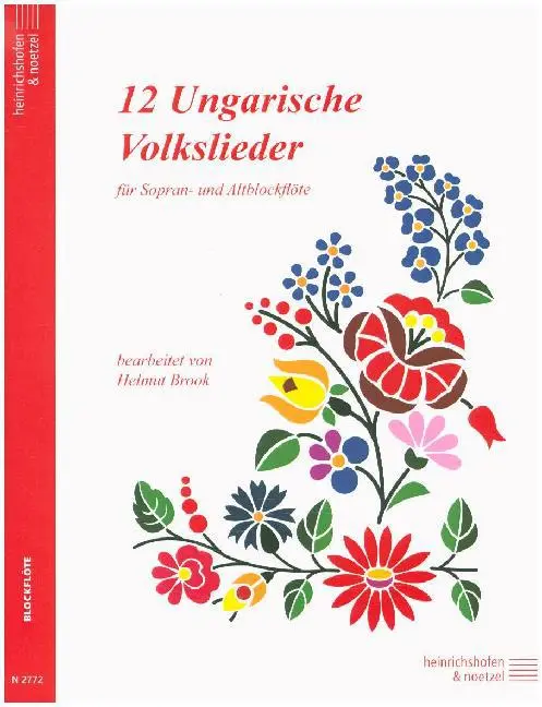Cover: 9790204427727 | 12 Ungarische Volkslieder, für Sopran- und Altblockflöte | Brook