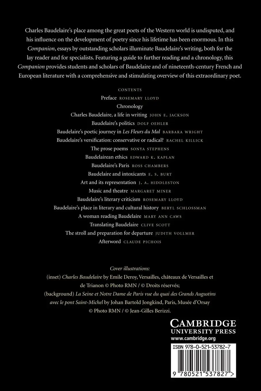 Rückseite: 9780521537827 | The Cambridge Companion to Baudelaire | Rosemary Lloyd | Taschenbuch
