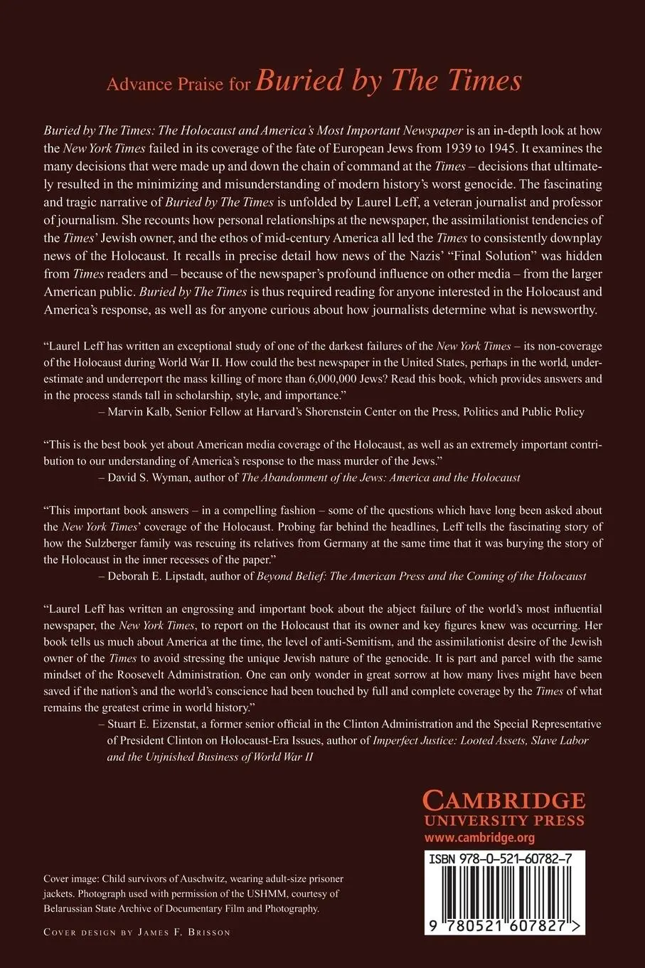 Rückseite: 9780521607827 | Buried by the Times | Laurel Leff | Taschenbuch | Englisch | 2013