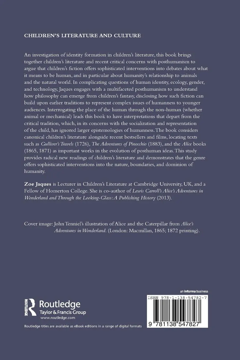 Rückseite: 9781138547827 | Children's Literature and the Posthuman | Animal, Environment, Cyborg