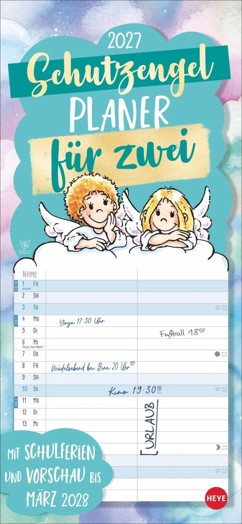 Cover: 9783756417827 | Schutzengel Planer für zwei 2027 | Heye | Kalender | Spiralbindung