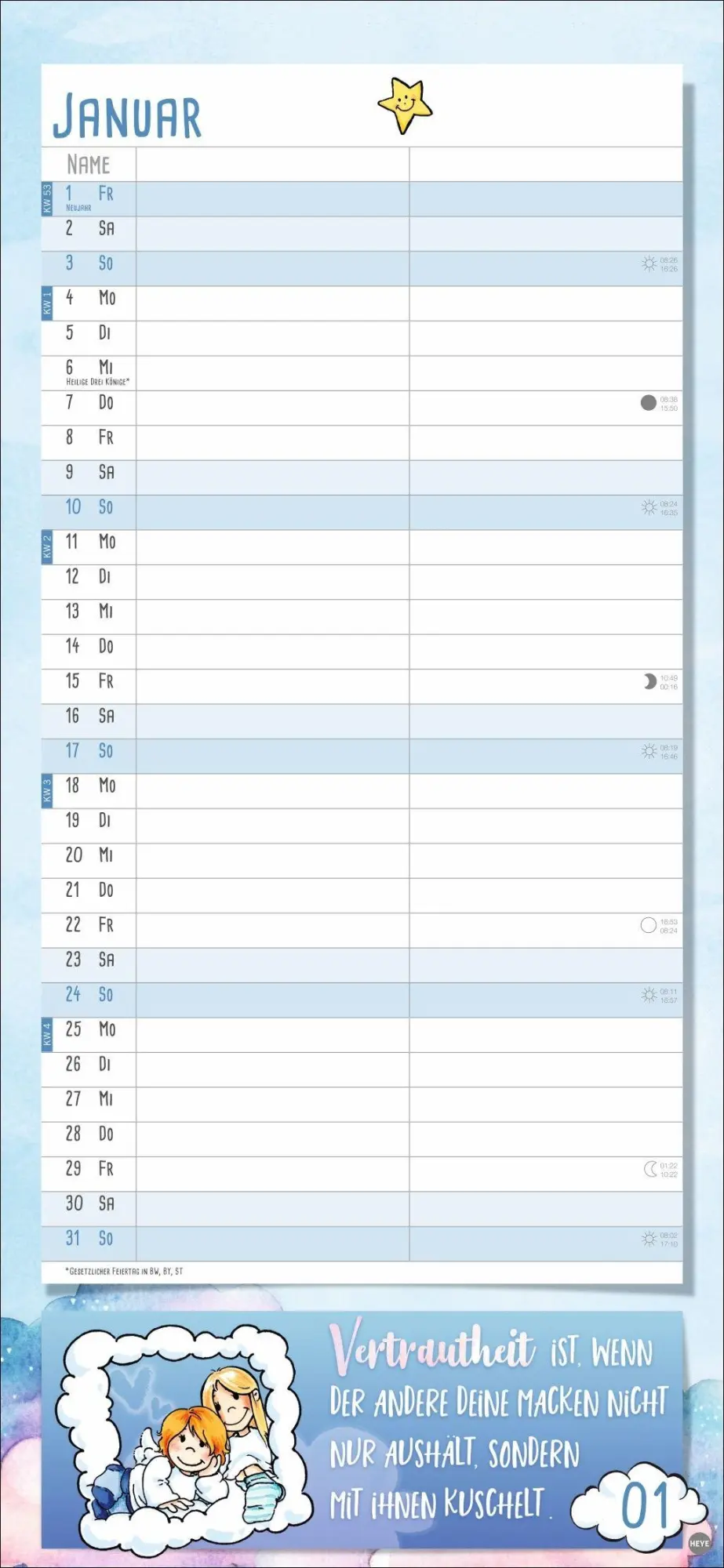 Bild: 9783756417827 | Schutzengel Planer für zwei 2027 | Heye | Kalender | Spiralbindung