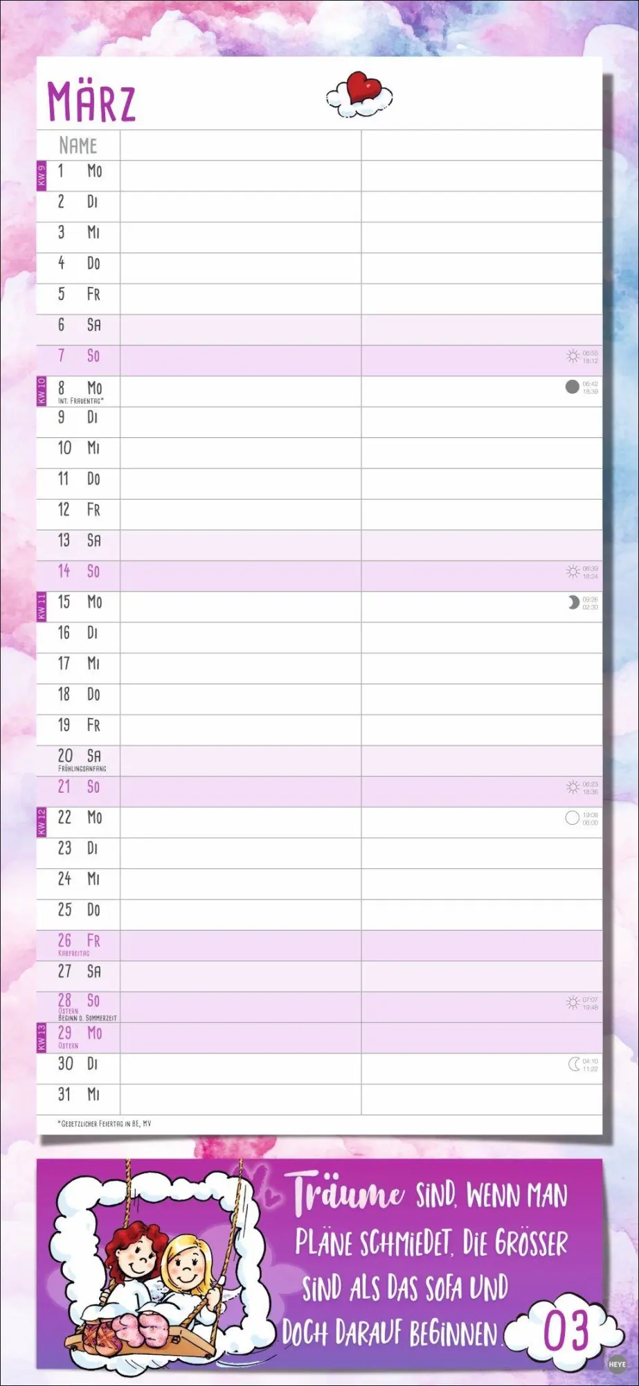 Bild: 9783756417827 | Schutzengel Planer für zwei 2027 | Heye | Kalender | Spiralbindung
