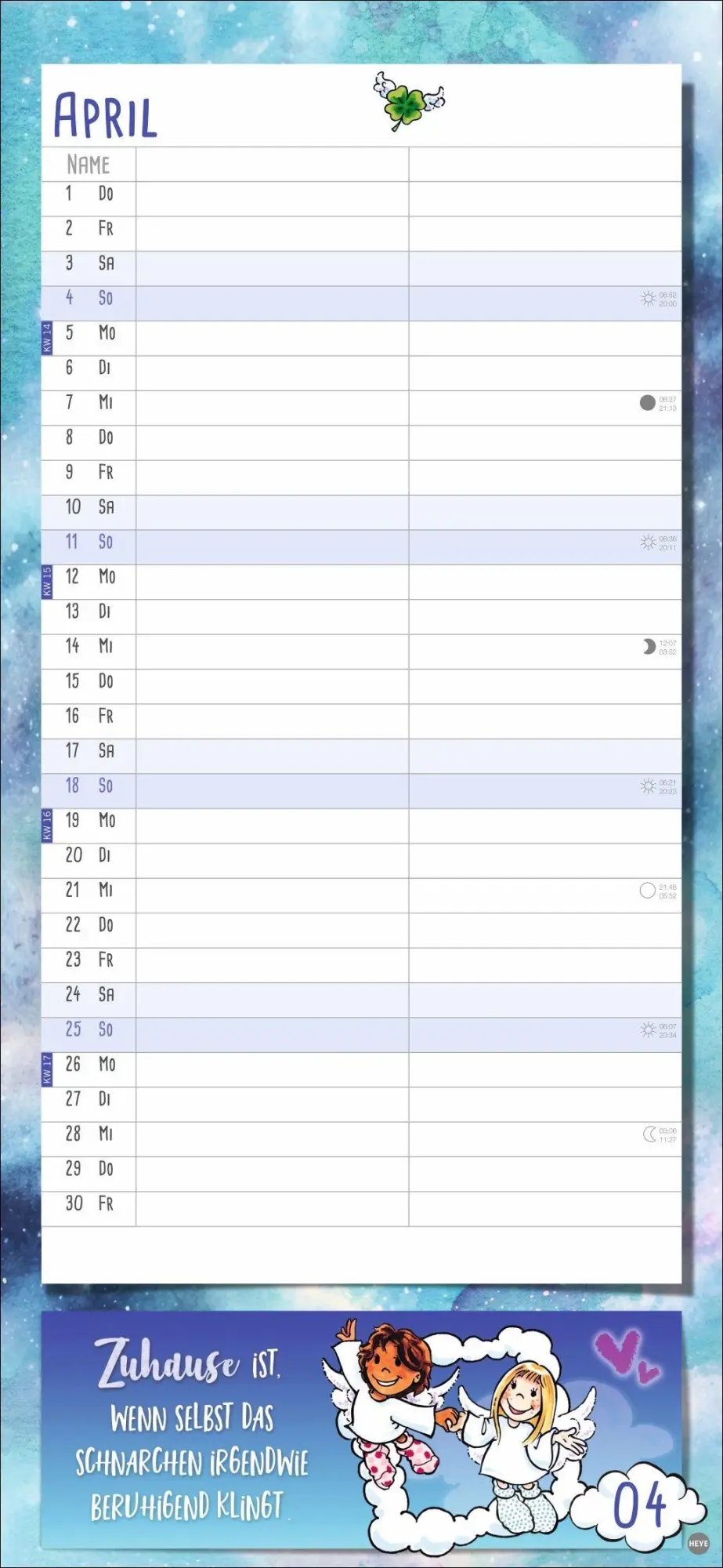Bild: 9783756417827 | Schutzengel Planer für zwei 2027 | Heye | Kalender | Spiralbindung