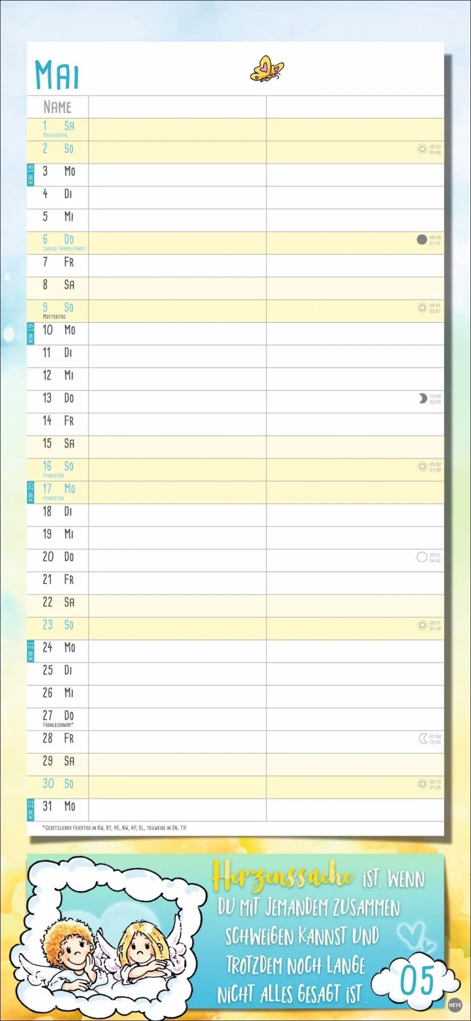 Bild: 9783756417827 | Schutzengel Planer für zwei 2027 | Heye | Kalender | Spiralbindung