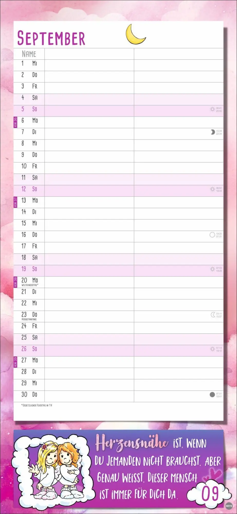 Bild: 9783756417827 | Schutzengel Planer für zwei 2027 | Heye | Kalender | Spiralbindung