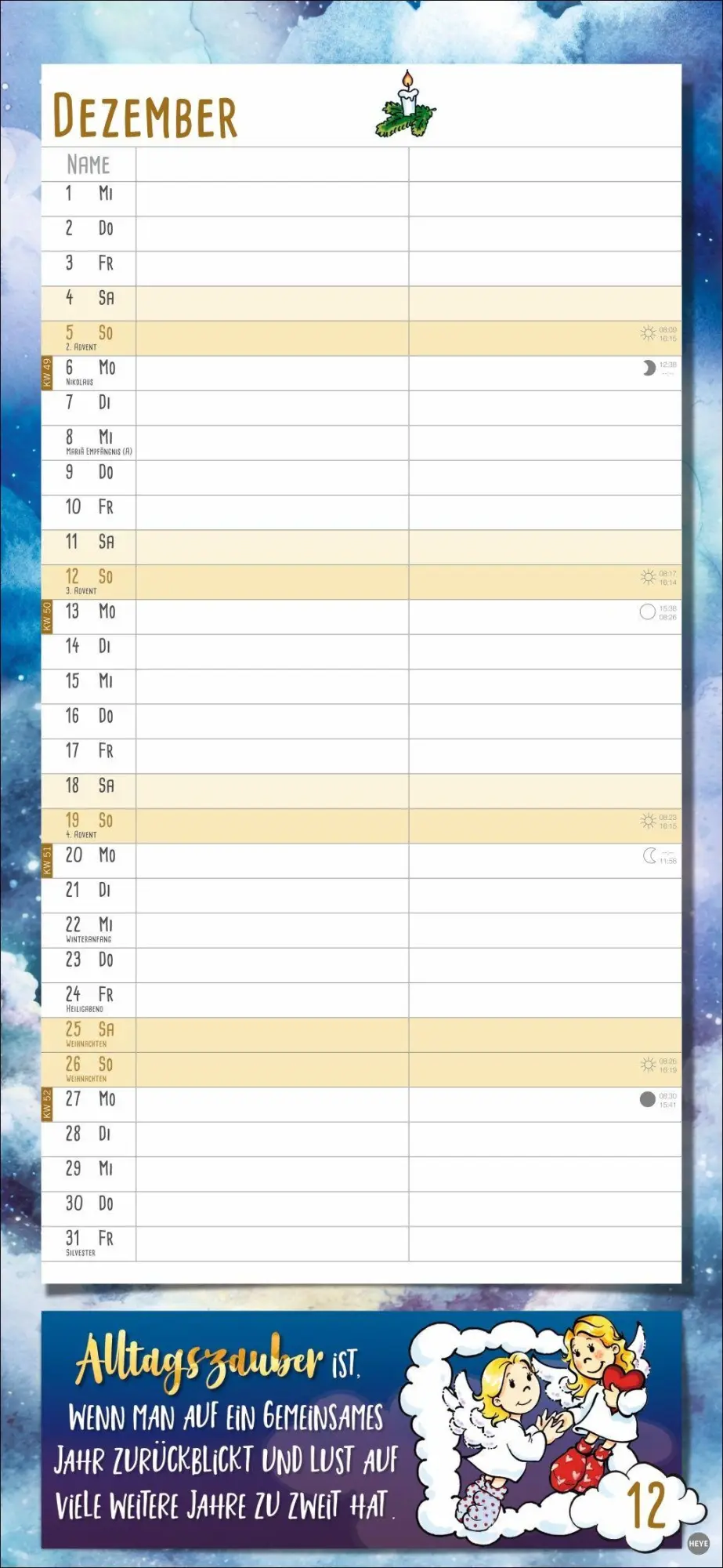 Bild: 9783756417827 | Schutzengel Planer für zwei 2027 | Heye | Kalender | Spiralbindung