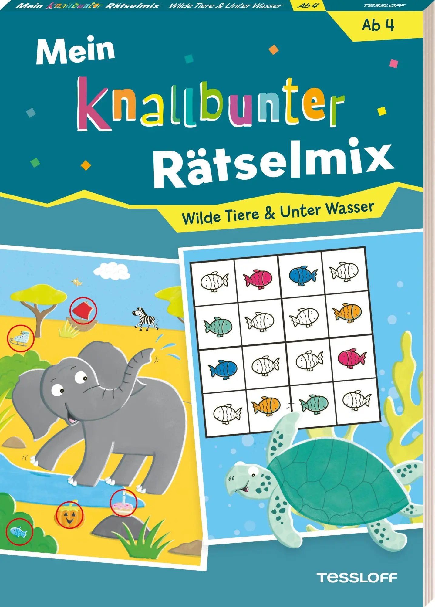 Cover: 9783788647827 | Mein knallbunter Rätselmix. Wilde Tiere &amp; Unter Wasser | Ilka Röhling