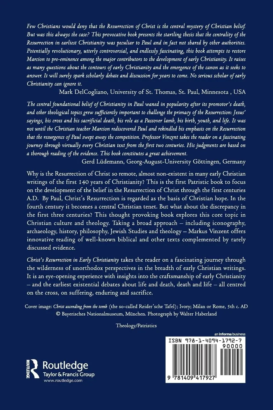 Rückseite: 9781409417927 | Christ's Resurrection in Early Christianity | Markus Vinzent | Buch
