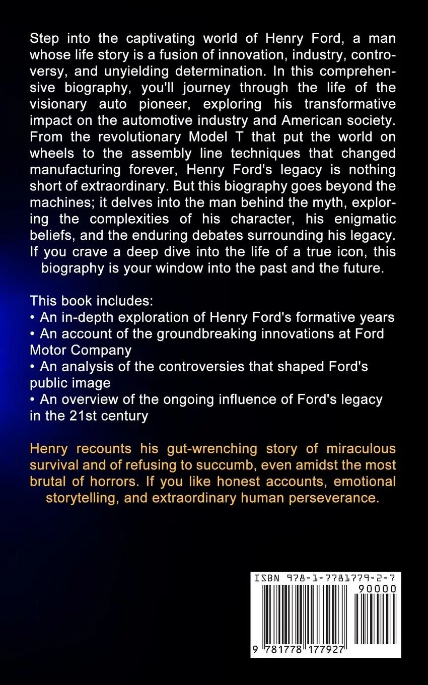 Rückseite: 9781778177927 | Henry Ford | James Jenkins | Taschenbuch | Englisch | 2024