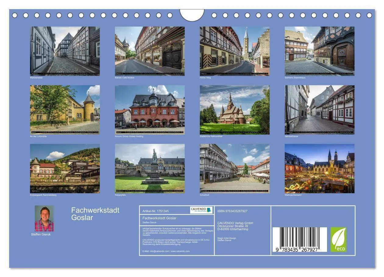 Bild: 9783435267927 | Fachwerkstadt Goslar (Wandkalender 2025 DIN A4 quer), CALVENDO...