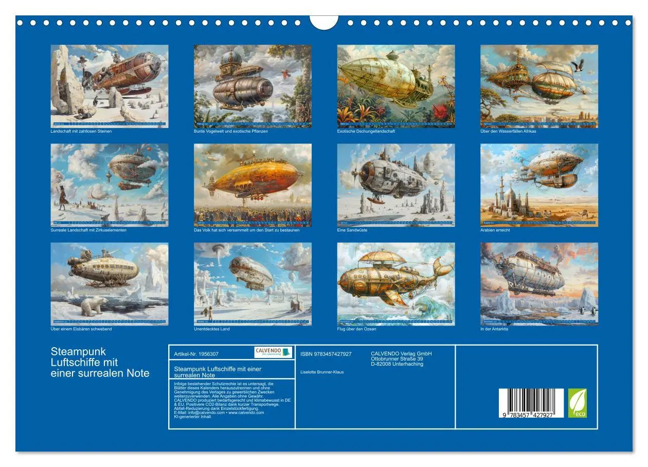 Bild: 9783457427927 | Steampunk Luftschiffe mit einer surrealen Note (Wandkalender 2026...