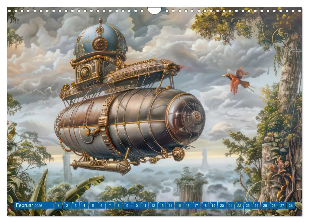 Bild: 9783457427927 | Steampunk Luftschiffe mit einer surrealen Note (Wandkalender 2026...