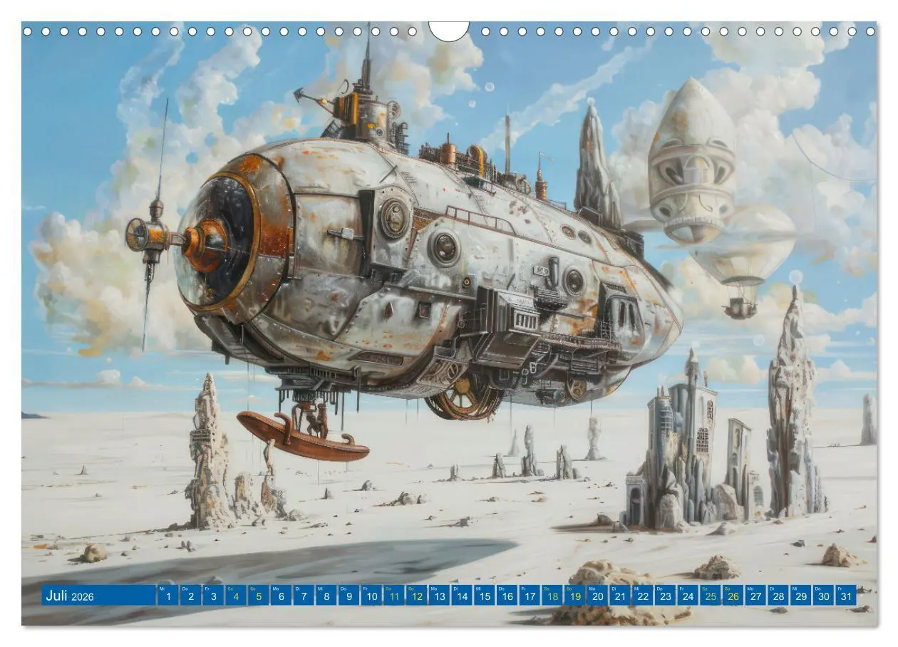 Bild: 9783457427927 | Steampunk Luftschiffe mit einer surrealen Note (Wandkalender 2026...