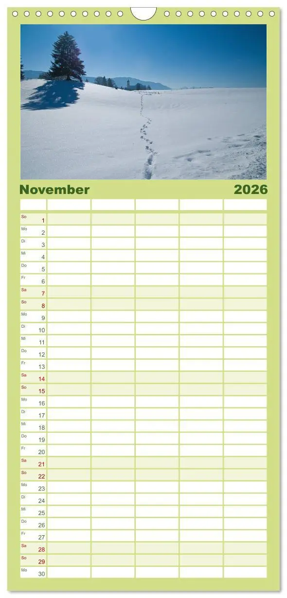 Bild: 9783516517927 | Familienplaner 2026 - Wo das Allgäu am schönsten ist mit 5 Spalten...