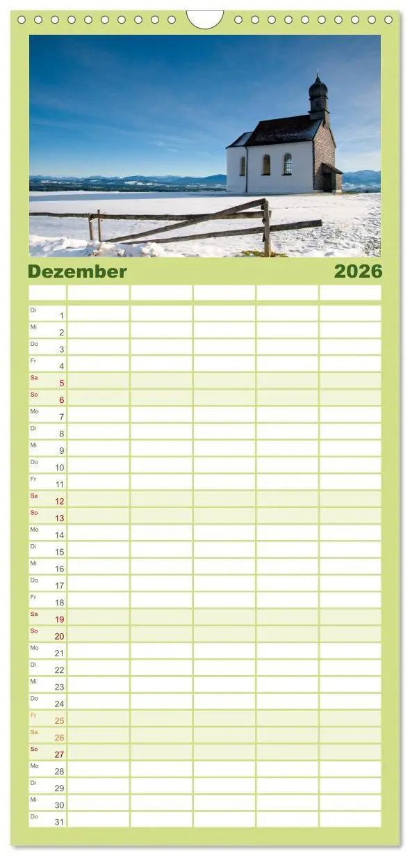 Bild: 9783516517927 | Familienplaner 2026 - Wo das Allgäu am schönsten ist mit 5 Spalten...
