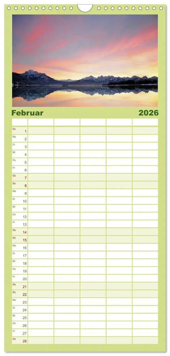 Bild: 9783516517927 | Familienplaner 2026 - Wo das Allgäu am schönsten ist mit 5 Spalten...