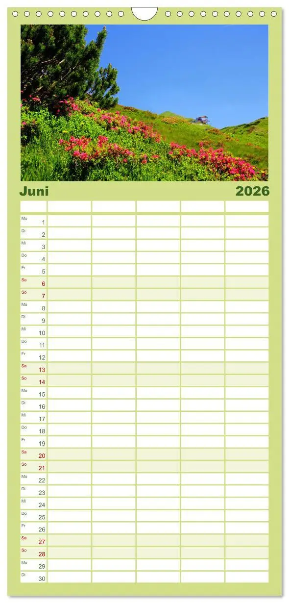 Bild: 9783516517927 | Familienplaner 2026 - Wo das Allgäu am schönsten ist mit 5 Spalten...