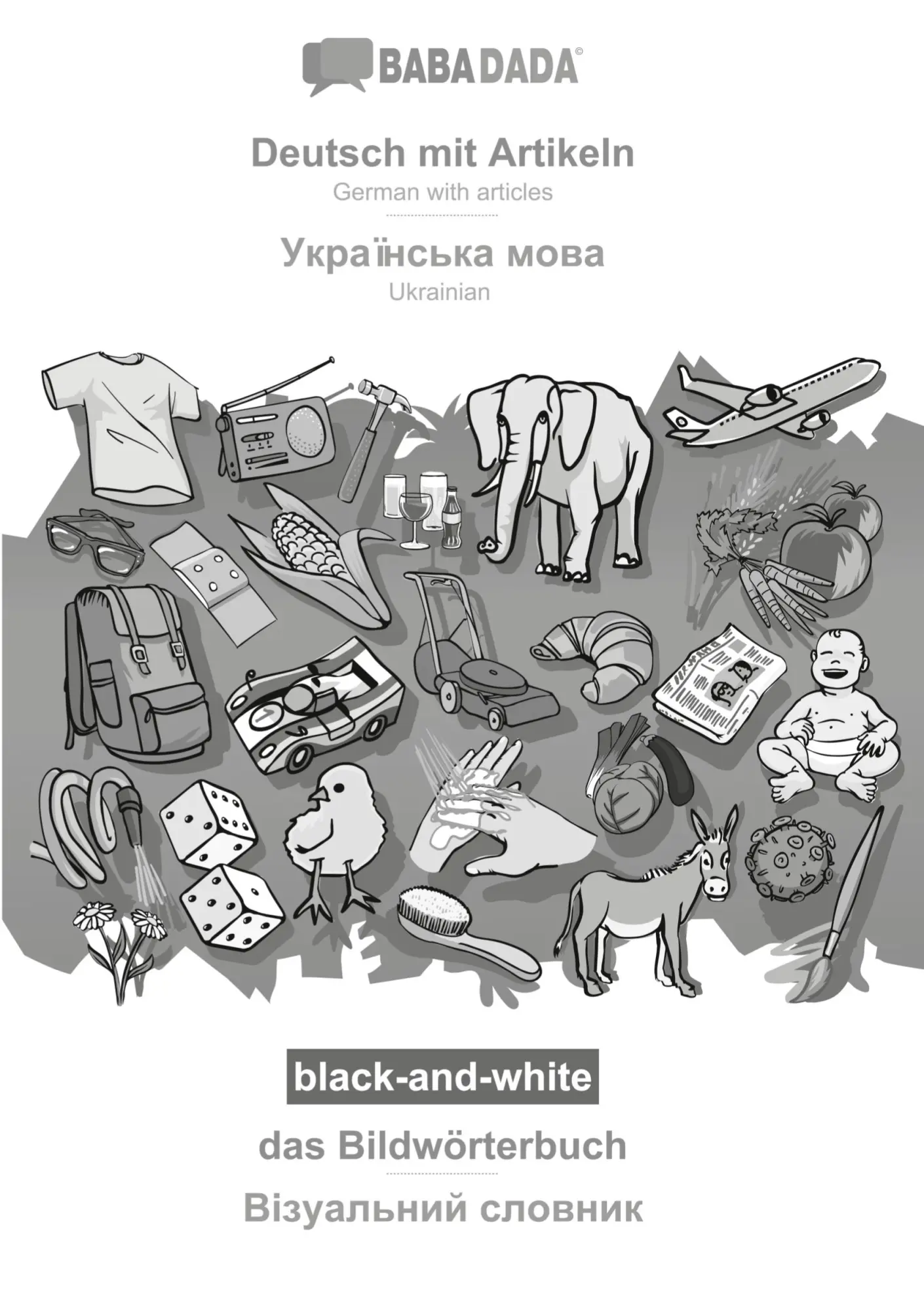 Cover: 9783752207927 | BABADADA black-and-white, Deutsch mit Artikeln - Ukrainian (in...