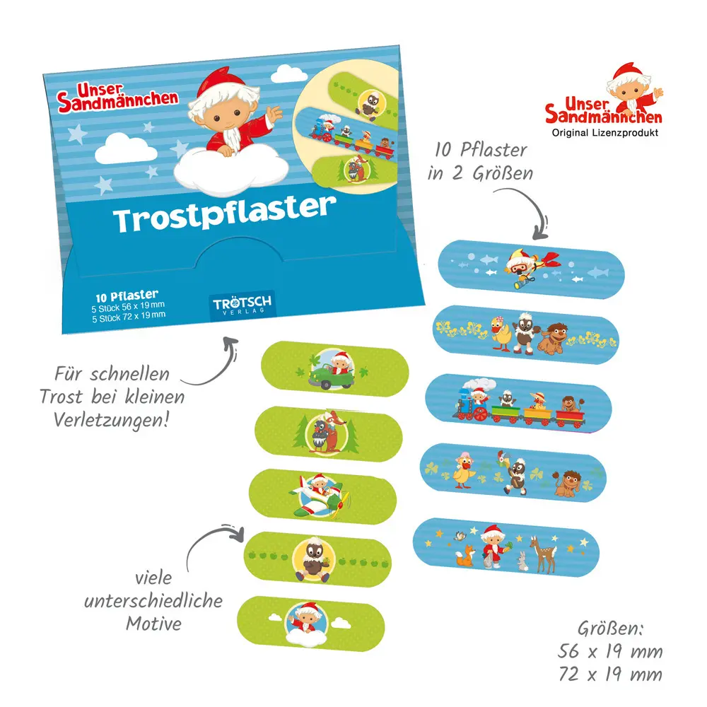 Bild: 4251901508027 | Trötsch Unser Sandmännchen Pflasterset Trostpflaster | Co.KG | Deutsch