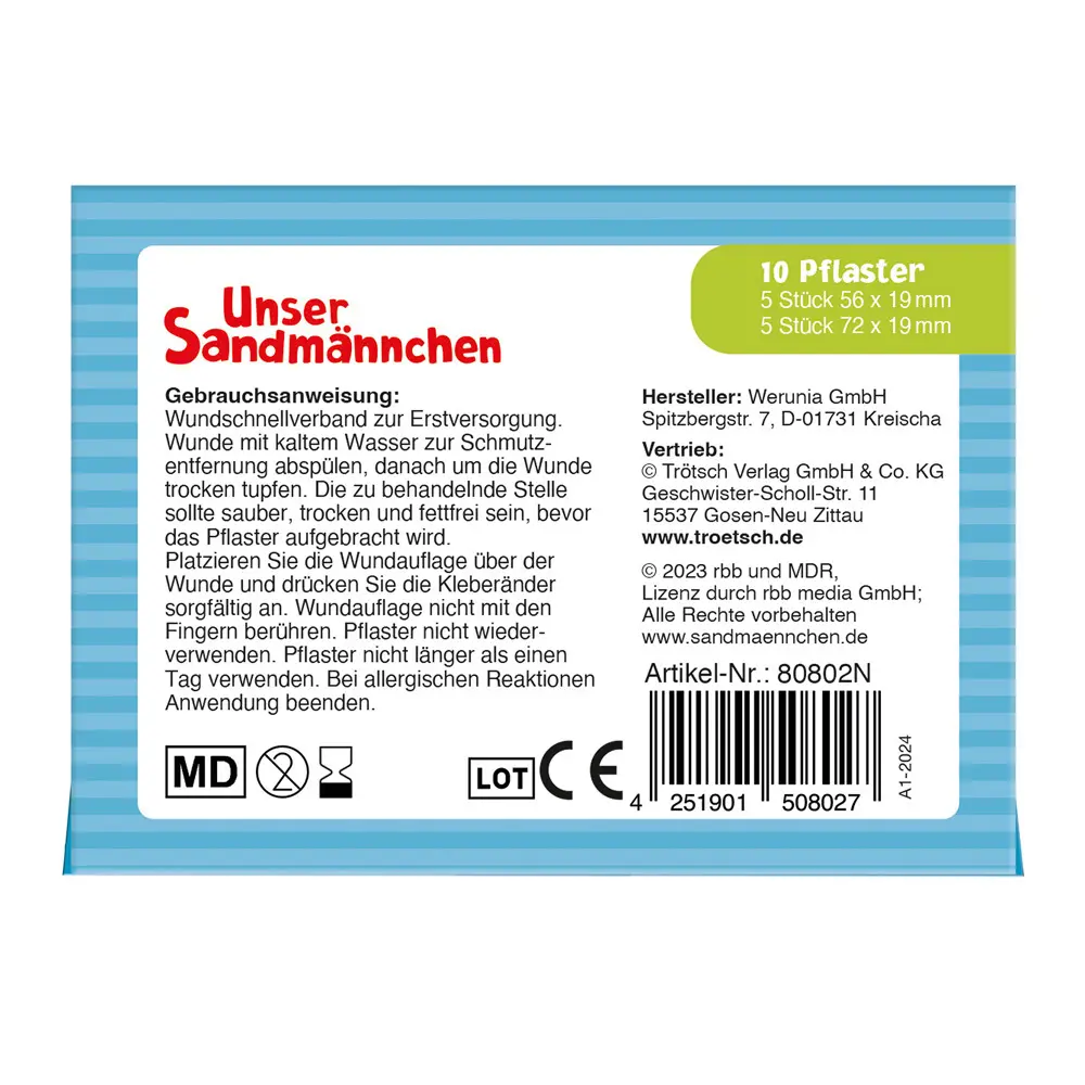 Bild: 4251901508027 | Trötsch Unser Sandmännchen Pflasterset Trostpflaster | Co.KG | Deutsch