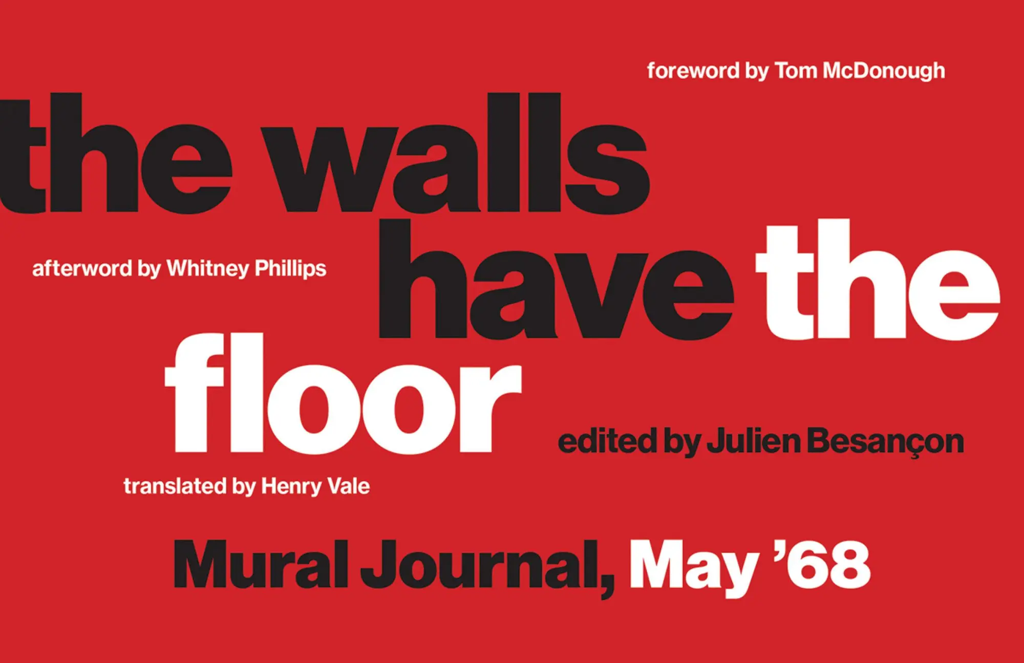 Cover: 9780262038027 | The Walls Have the Floor | Mural Journal, May '68 | Julien Besançon