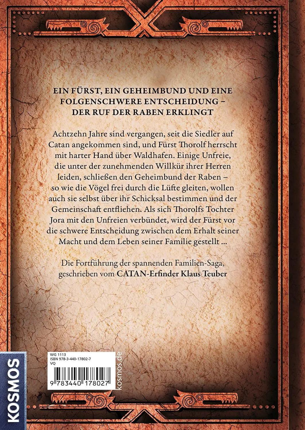 Bild: 9783440178027 | CATAN - Geheimbund der Raben (Band 2) | Klaus Teuber | Buch | 472 S.