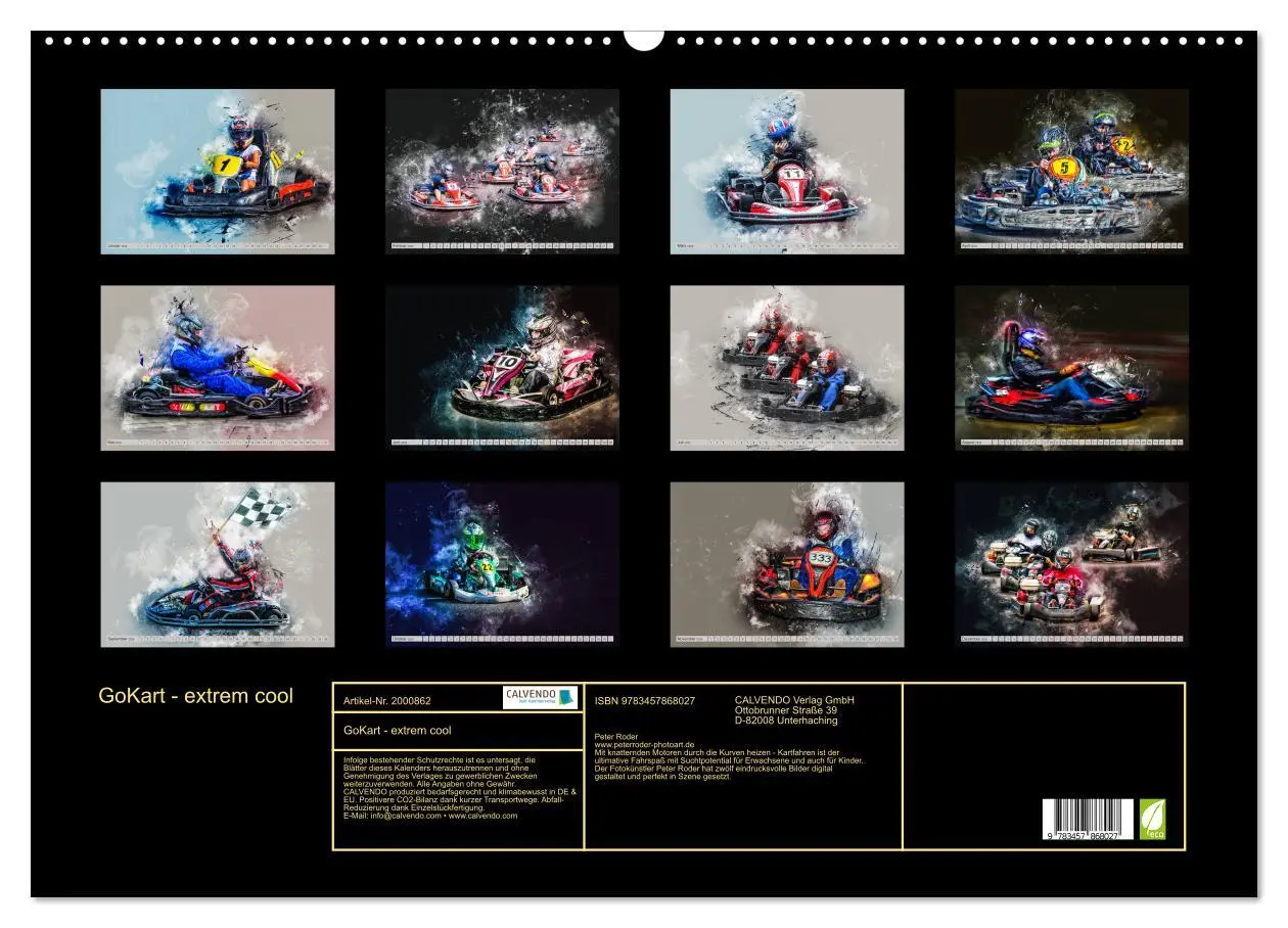 Bild: 9783457868027 | GoKart - extrem cool (Wandkalender 2026 DIN A2 quer), CALVENDO...