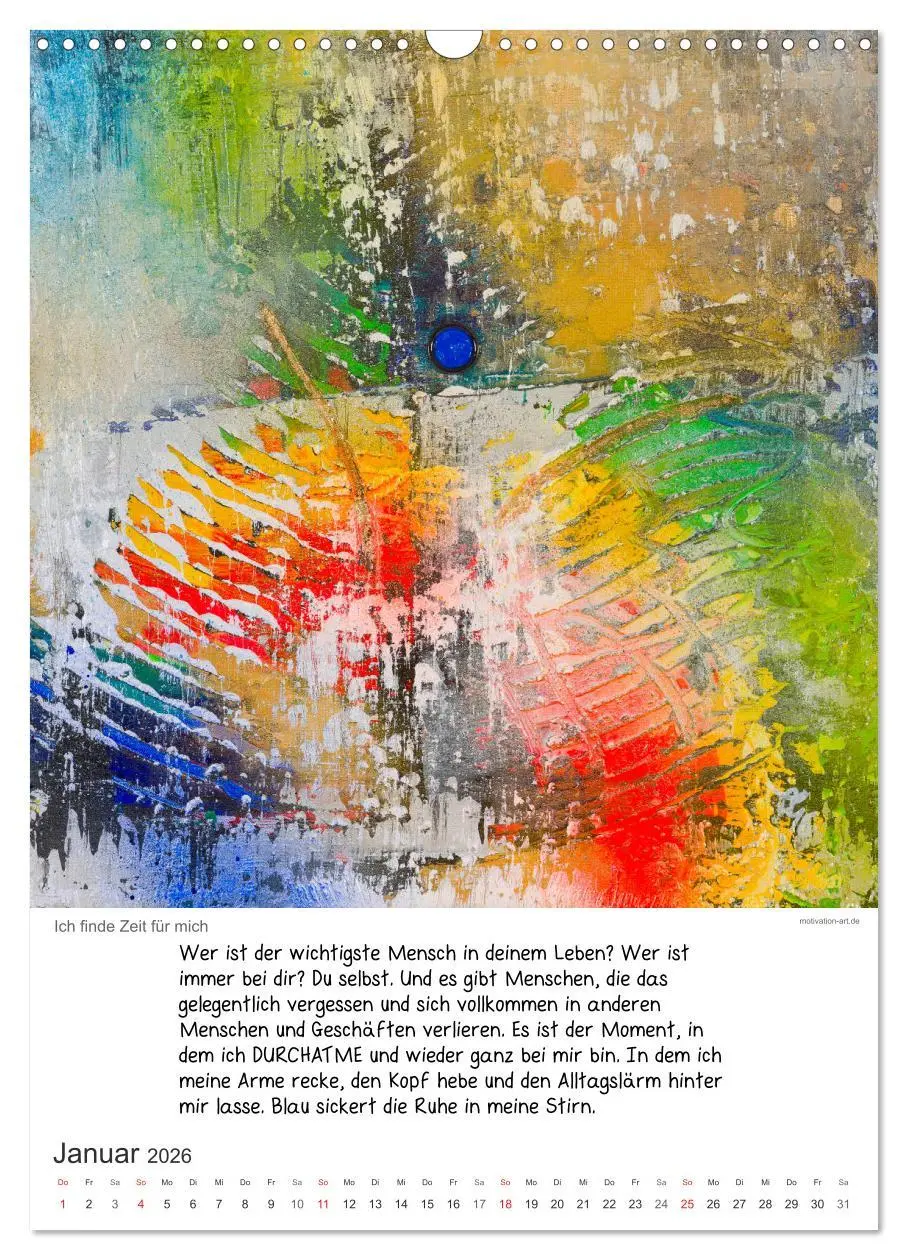Bild: 9783516408027 | Motivation-Art Herzenswünsche (Wandkalender 2026 DIN A3 hoch),...