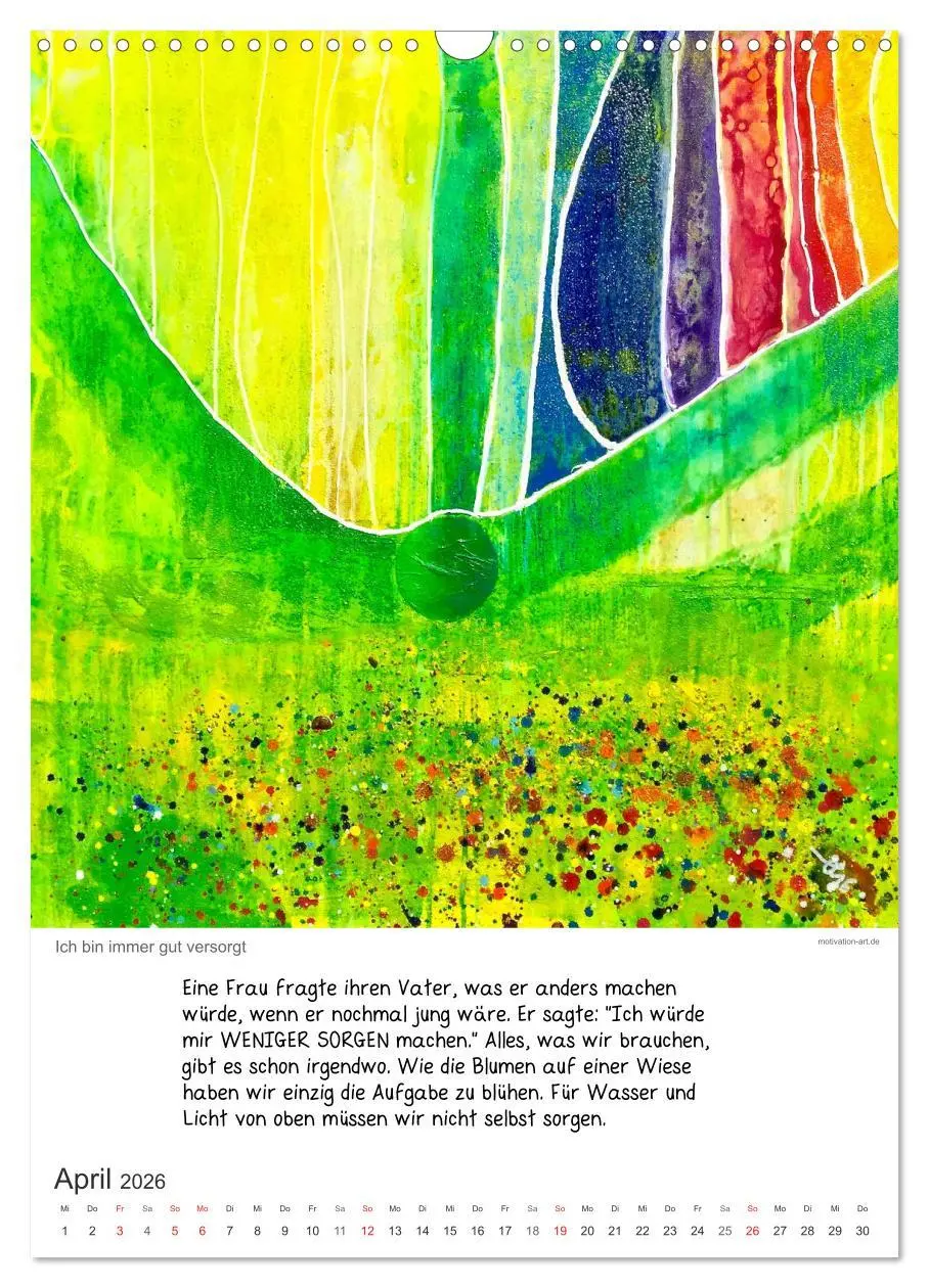 Bild: 9783516408027 | Motivation-Art Herzenswünsche (Wandkalender 2026 DIN A3 hoch),...