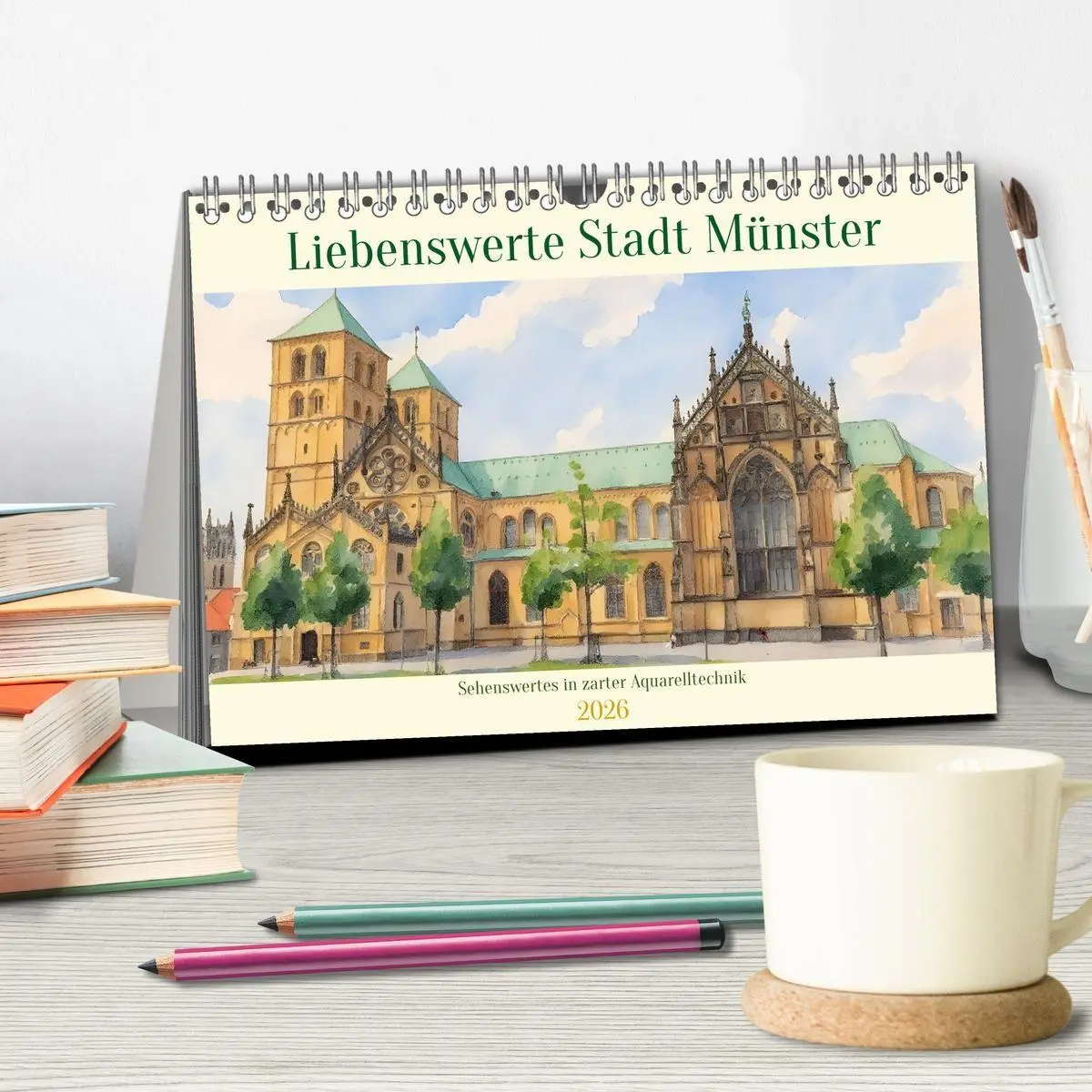Bild: 9783516718027 | Liebenswerte Stadt Münster (Tischkalender 2026 DIN A5 quer),...