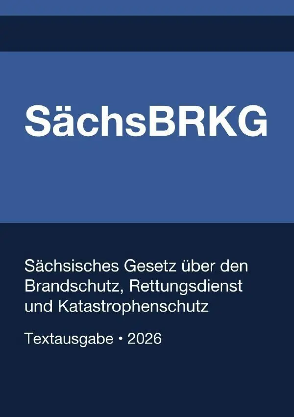 Cover: 9783565398027 | SächsBRKG - Sächsisches Gesetz über den Brandschutz, Rettungsdienst...