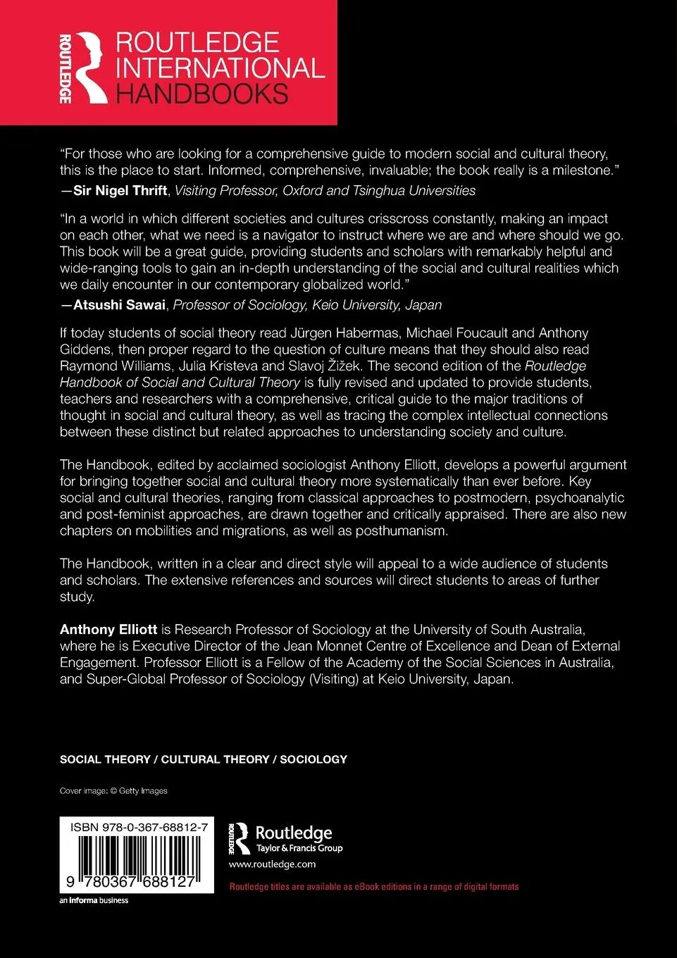 Rückseite: 9780367688127 | Routledge Handbook of Social and Cultural Theory | 2nd Edition | Buch