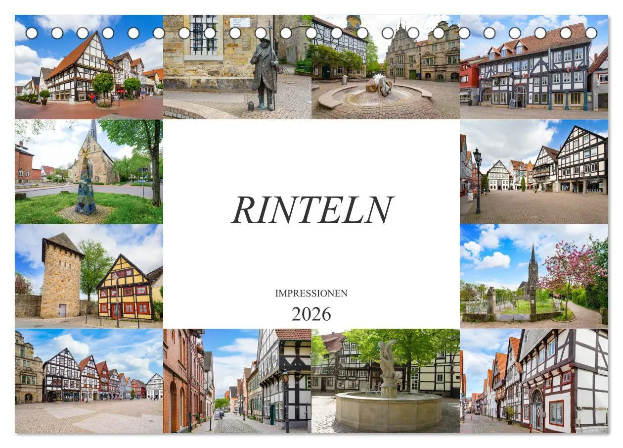 Cover: 9783457618127 | Rinteln Impressionen (Tischkalender 2026 DIN A5 quer), CALVENDO...
