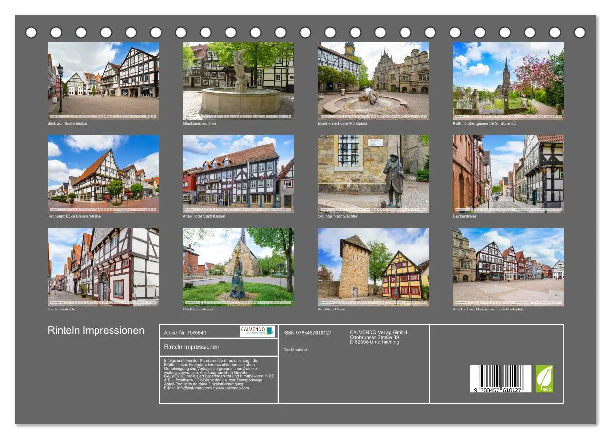 Bild: 9783457618127 | Rinteln Impressionen (Tischkalender 2026 DIN A5 quer), CALVENDO...