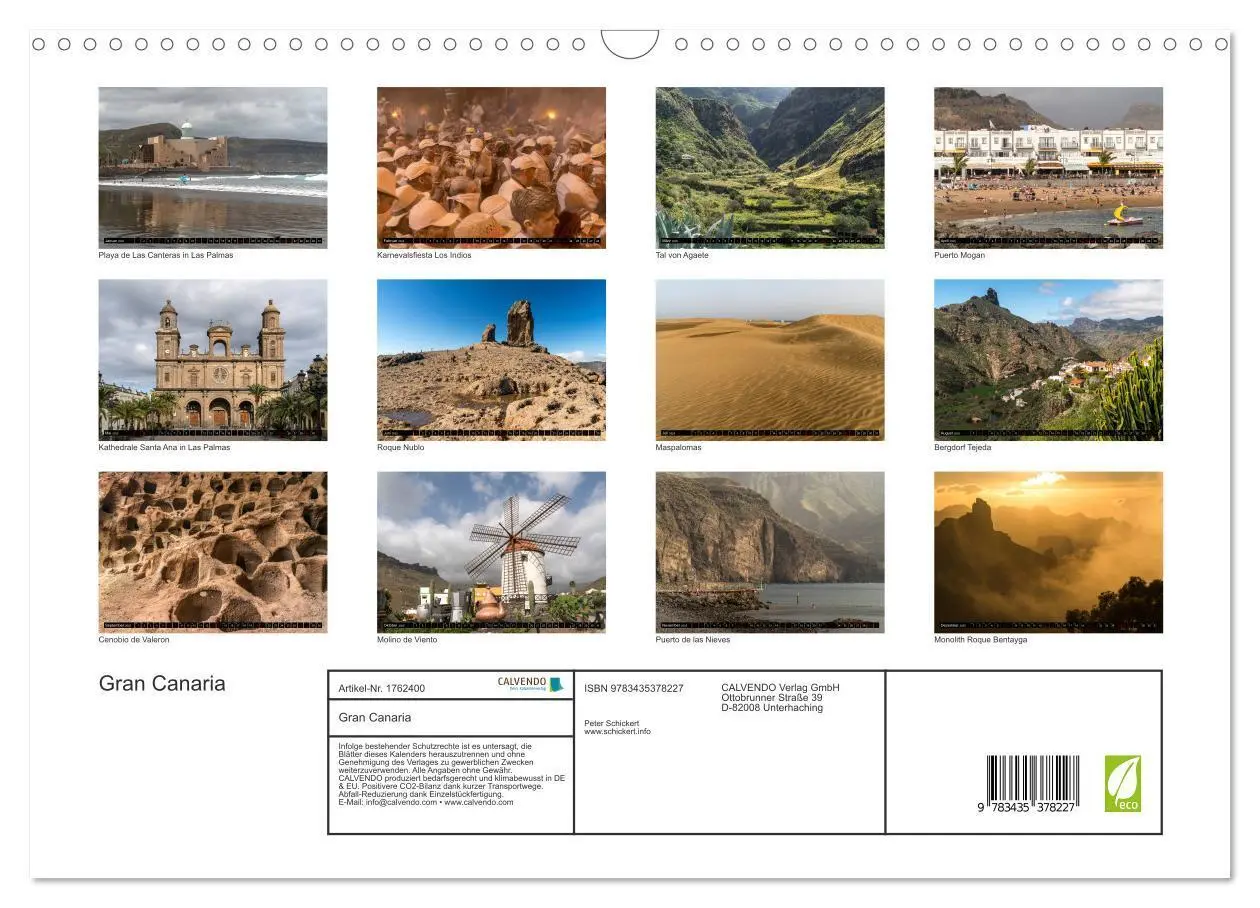 Bild: 9783435378227 | Gran Canaria (Wandkalender 2025 DIN A3 quer), CALVENDO Monatskalender